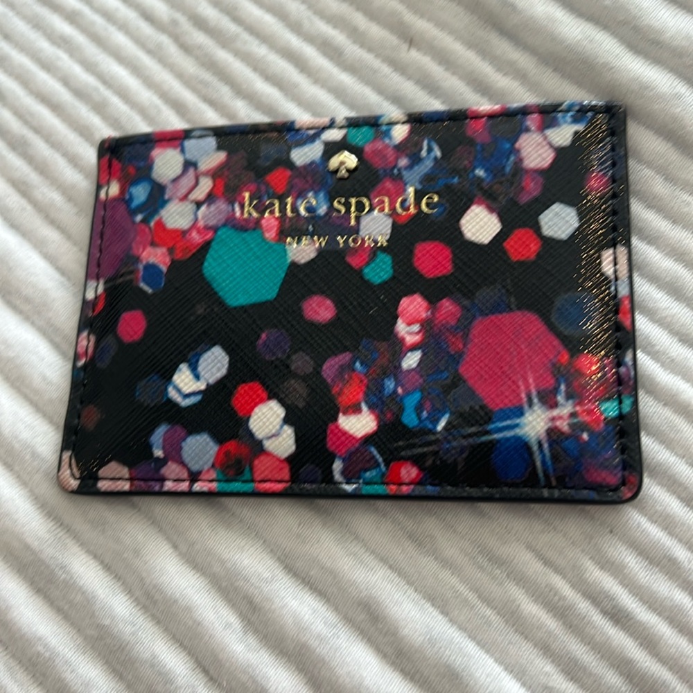 Multicolor Kate Spade card wallet
